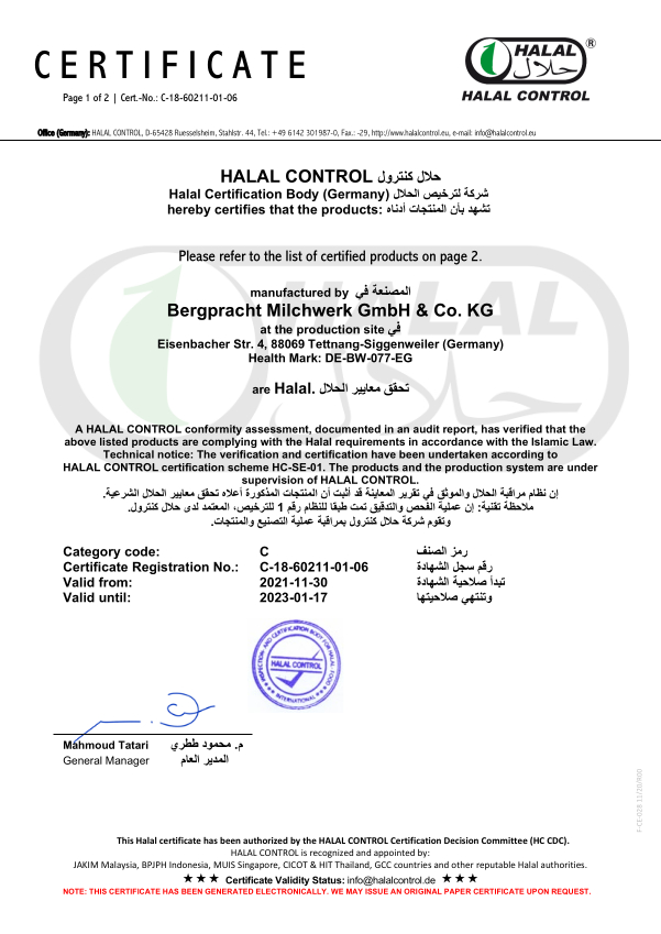 HALAL Zertifikat 2022